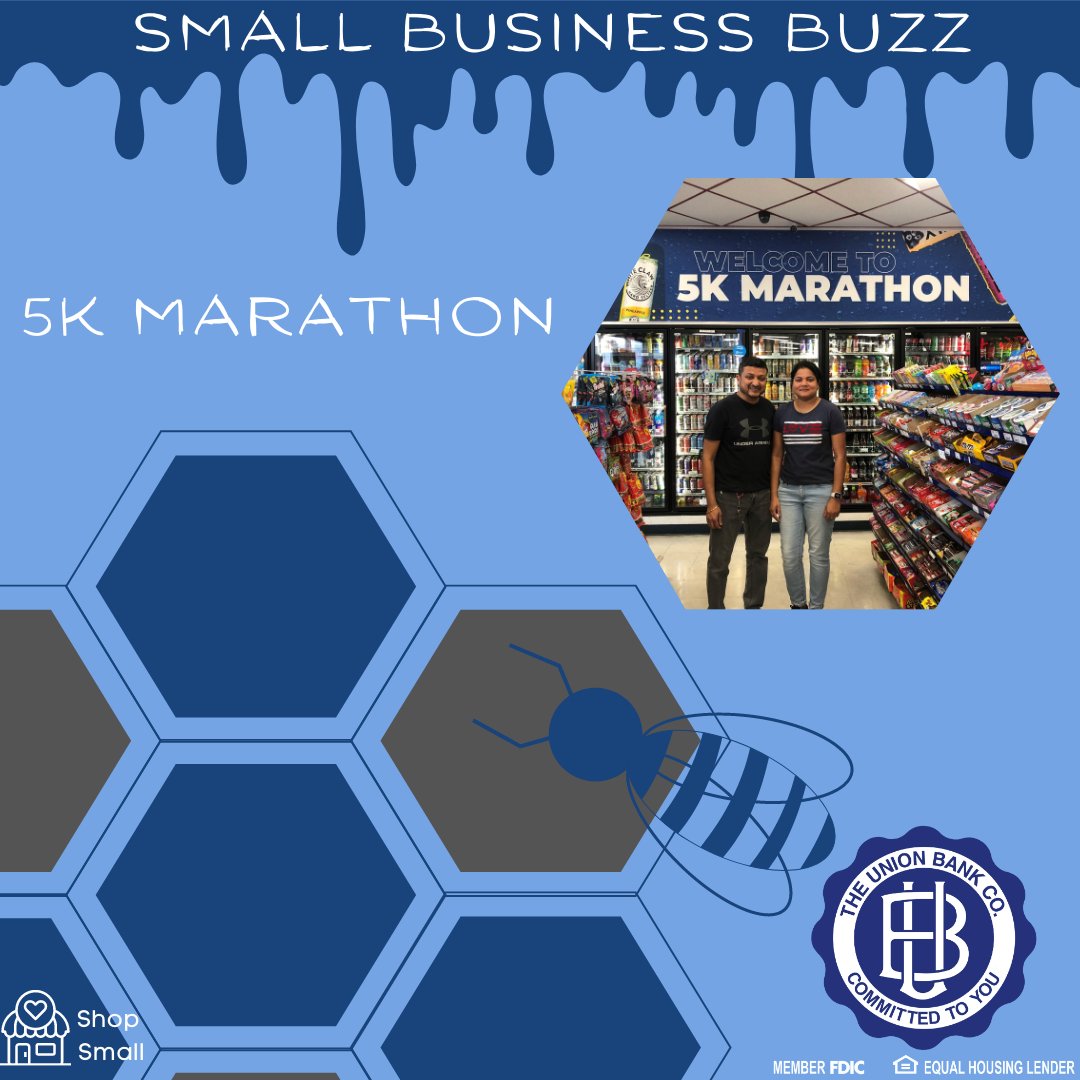 TheUnionBankCo's tweet photo. 🐝SMALL BUSINESS BUZZ🐝
Owners, Ashish and Swetaben Patel, have been running 5K Marathon for 18years. They have been loyal clients to The Union Bank Company for 10 years. They are quoted in saying “Everyone is so welcoming and willing to help.”
#SmallBussinessBuzz #ShopLocal https://t.co/9bTAlMiRz7