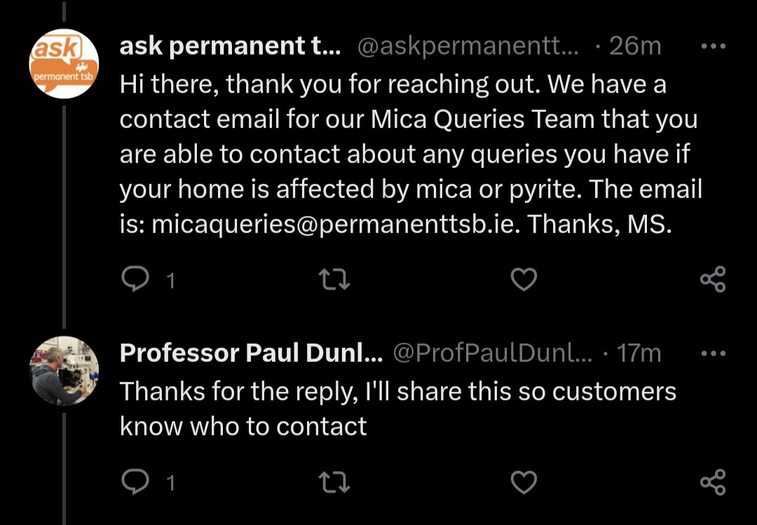 ProfPaulDunlop's tweet photo. Every defective concrete homeowner who has a mortgage with @permanenttsb  should email micaqueries@permanenttsb.ie and discuss how this bank is going to help you.  Yesterday's testimony in the finance committee showed they aren't helping their vulnerable homeowner customers https://t.co/ySL9wUfkUJ