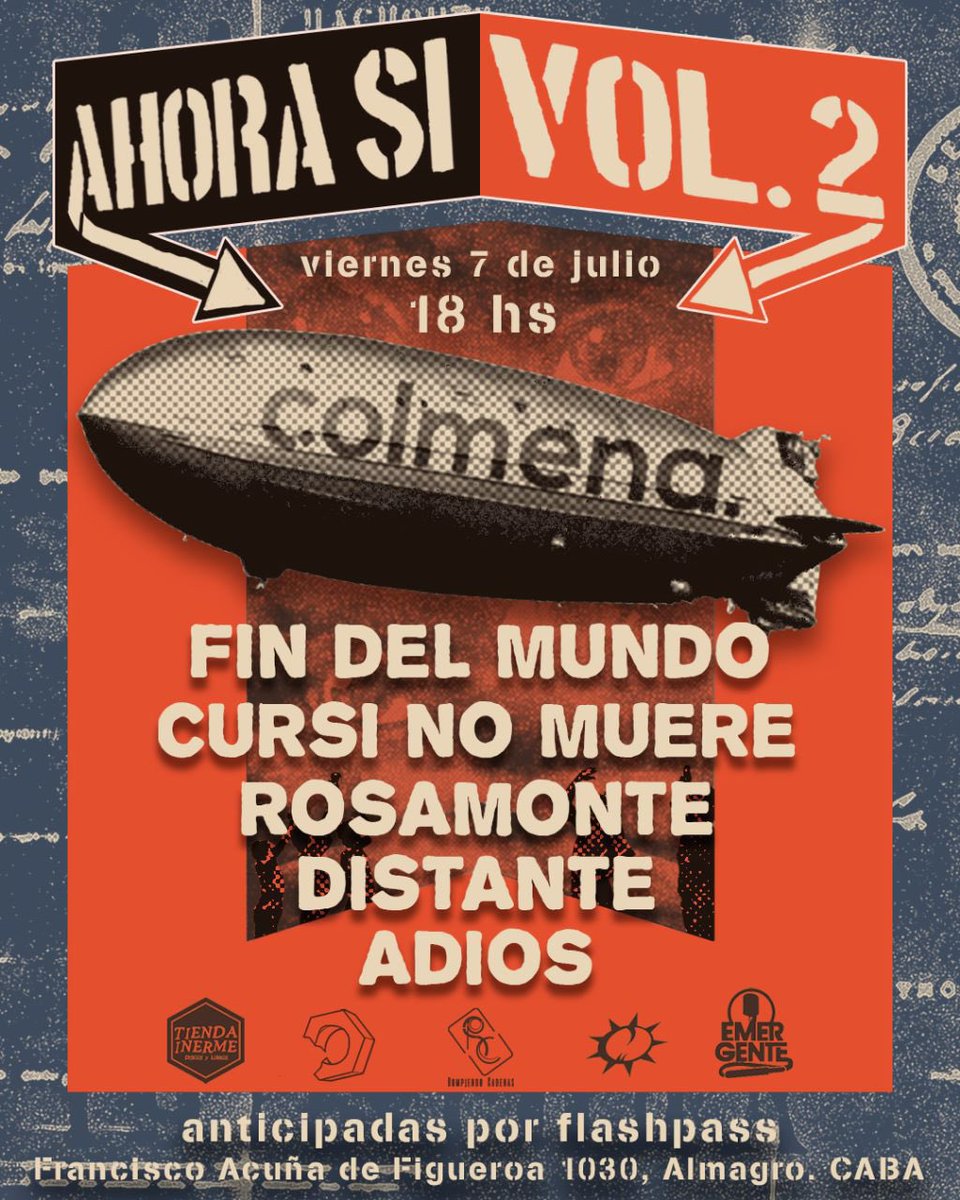 SebastianSaire's tweet photo. #findelmundo #rosamonte #cursinomuere #xdistantex #adios tocando en la fiesta de @radiocolmena ¡Imperdible! 
Anticipadas con descuento en #flaspass https://t.co/ZBDSDcV99O