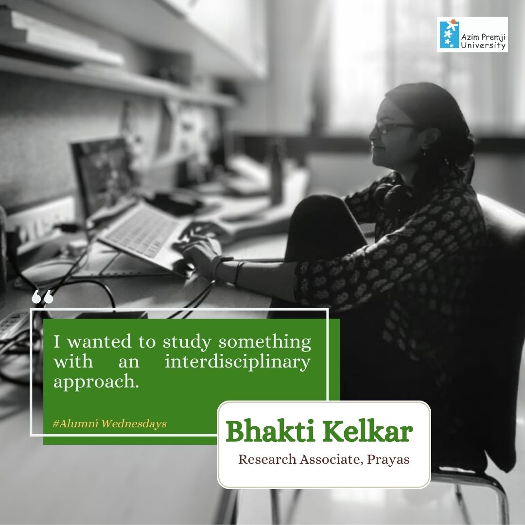 azimpremjiuniv's tweet photo. #AlumniFeature
Bhakti Kelkar BA Economics 2018-21, is a Research Associate at Prayas, a non-profit organization based in Pune. She studied Economics with a minor in Sustainability and Development at @azimpremjiuniv
#AzimPremjiUniv_Alumni https://t.co/4e0a1c32Rk