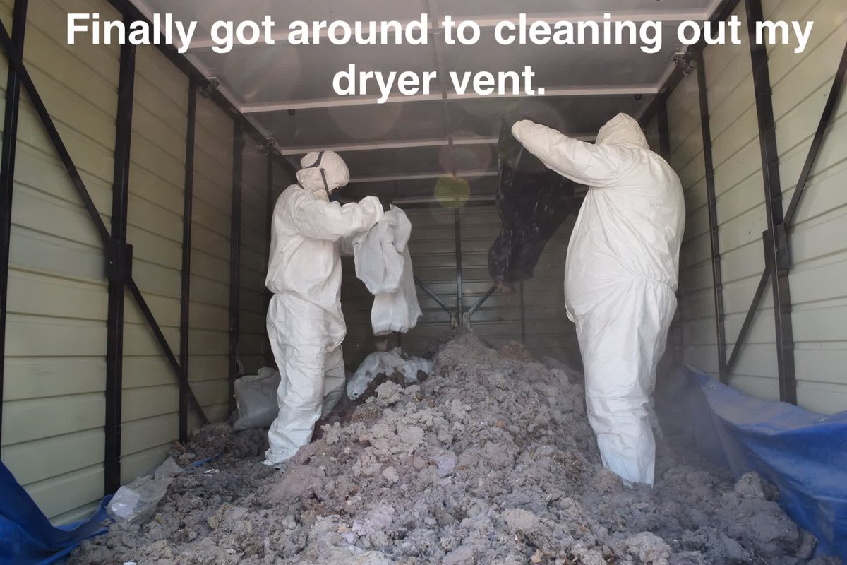 I finally got arround to cleaning out my dryer vent. 😆 dryerventwizarddurhamnc.com #dryervent #ventcleaning #firesafty