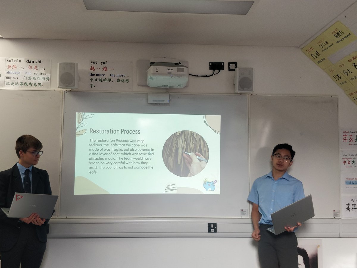3rd Year Mandarin students wrapped up this year's Mandarin learning journey with a wonderful and thought-provoking presentation on the cultural aspects of Qing Dynasty based on the British Museum's new exhibition on China's hidden century. #mandarin #mfl