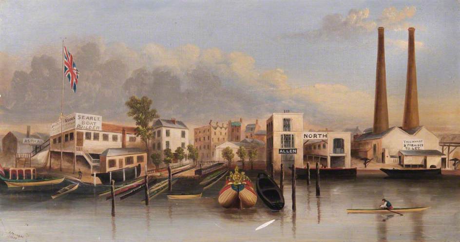 'Lambeth and Southwark Waterfront, London' || 1853 || Richard John Pembery

(Lambeth Archives)