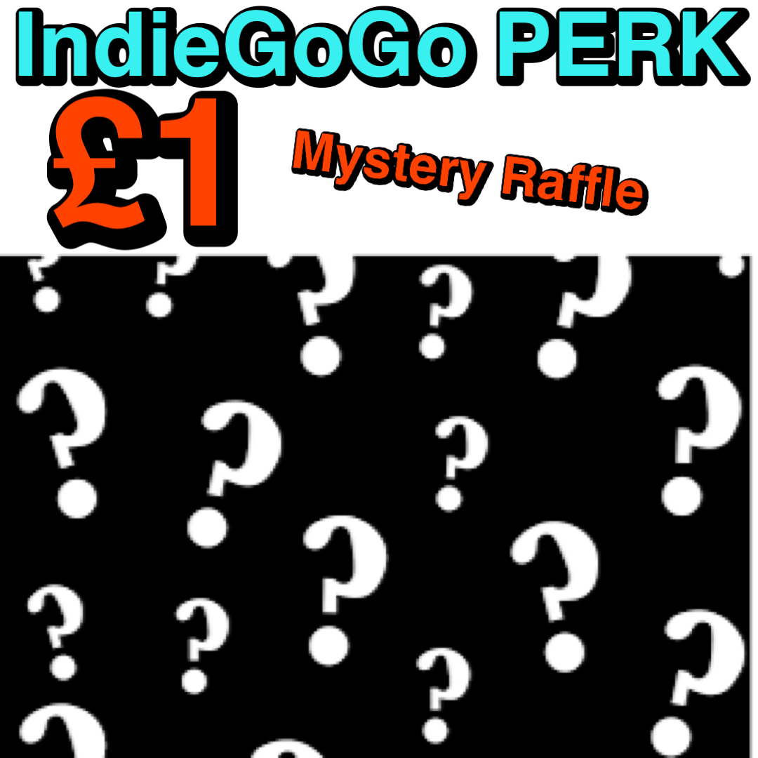 Our most basic PERK for our crowdfunding campaign is the MYSTERY BOX RAFFLE. Everyone that contributes is automatically entered, but if you can only give £1 you are still in with a chance of taking a prize home. So there really is something for everyone with BREAKDOWN!