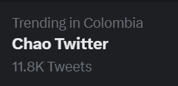 SoyBryanRey's tweet photo. ike "chao twitter" 

esa es la misma gente que vuelve con el ex como 6 veces https://t.co/0RDRHmgzG4