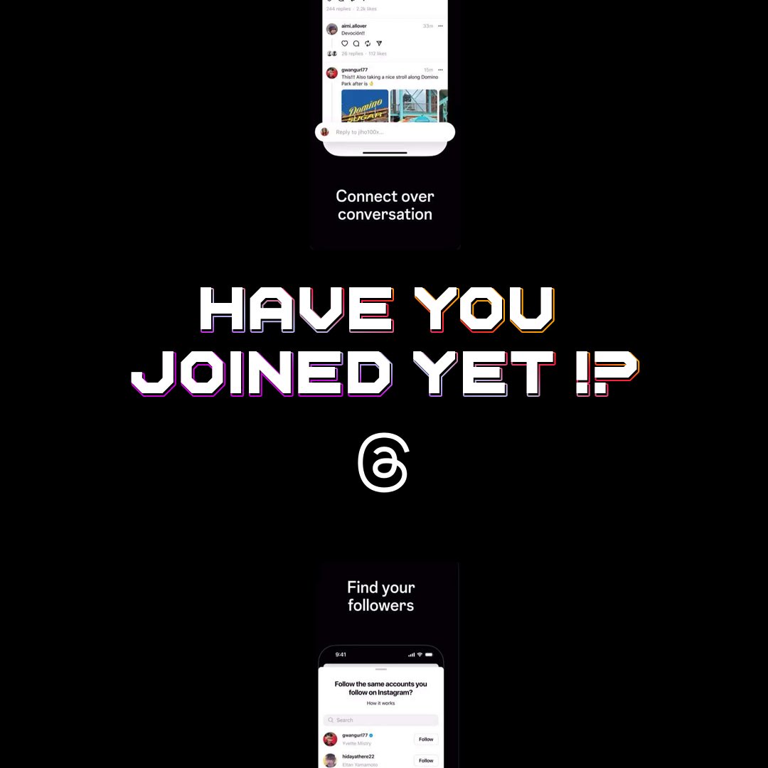 SocialTractltd's tweet image. Introducing ✨THREADS ✨

Threads is a newly launched app by Instagram to share texts and public conversations! 

Swipe for more information ✨ 

Have you joined yet ? Will you be joining ? Let us know what you think below ! 

#threads #threadstories #newapplaunch #instagram