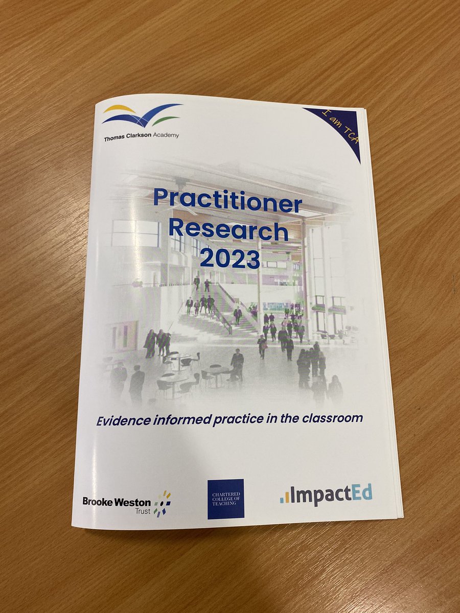 DrR_Lawrence's tweet photo. Excited to see the first printed copy of our booklet sharing learning from our pilot practitioner projects  @TCAwisbech with @ImpactEd_tweets @CharteredColl https://t.co/o4og3FyZlg