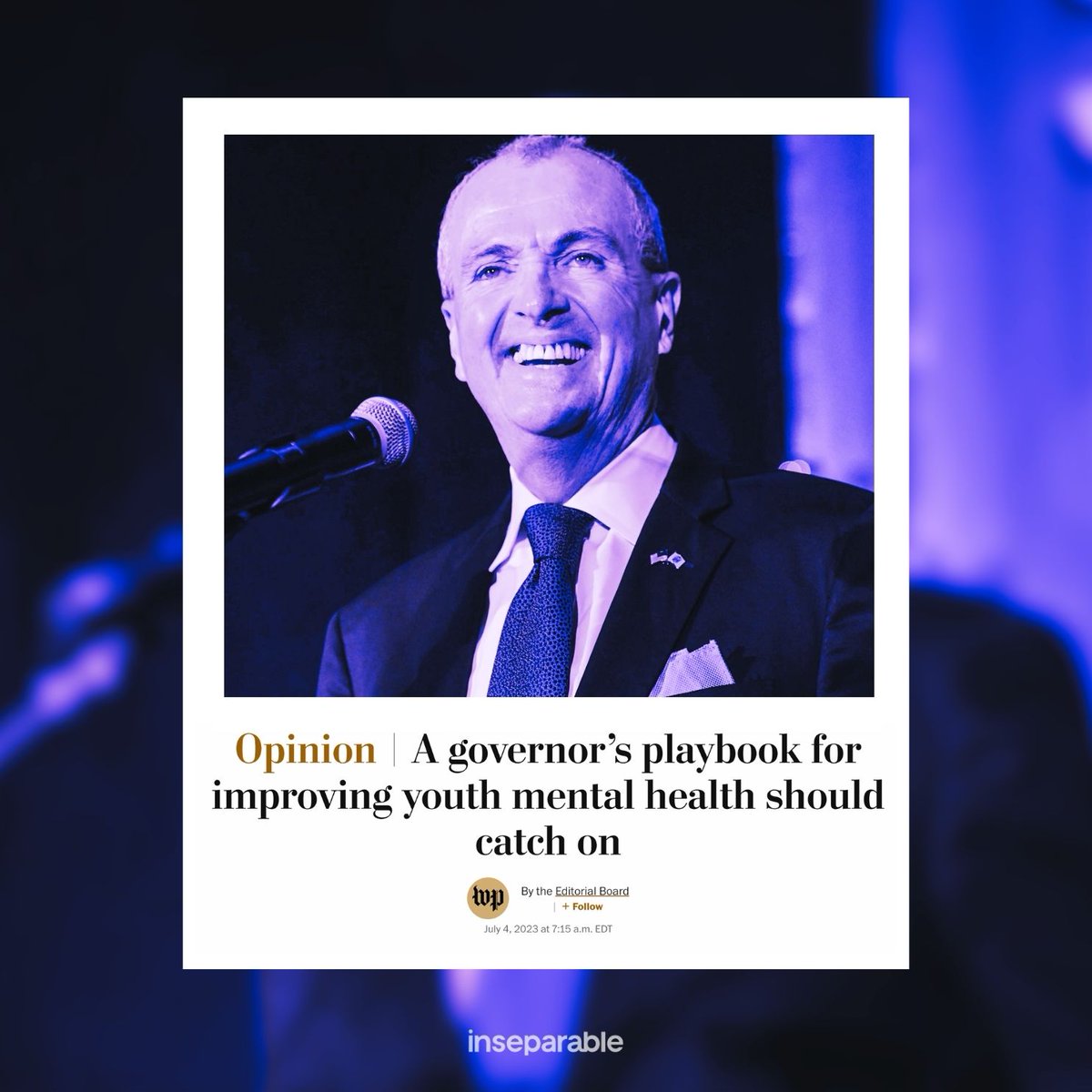 IAmInseparable's tweet image. It has been an honor to work with the @NatlGovsAssoc, @GovMurphy, @kennedyforum, @MentalHealthAm, the @APA and @BCG to craft this youth mental health playbook with 35 nonpartisan policy recommendations. 

Read the full article ➡️ ow.ly/th1H50P54Ov