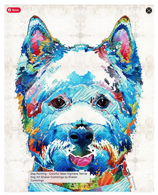 Colorful Westie HERE:  fineartamerica.com/featured/color… #westhighlandterrier #terrier #westie #dog #dogs #dogmom #doglife #doglove #doglovers #dogdad #AYearForArt #BuyIntoArt #animals #cute #fun