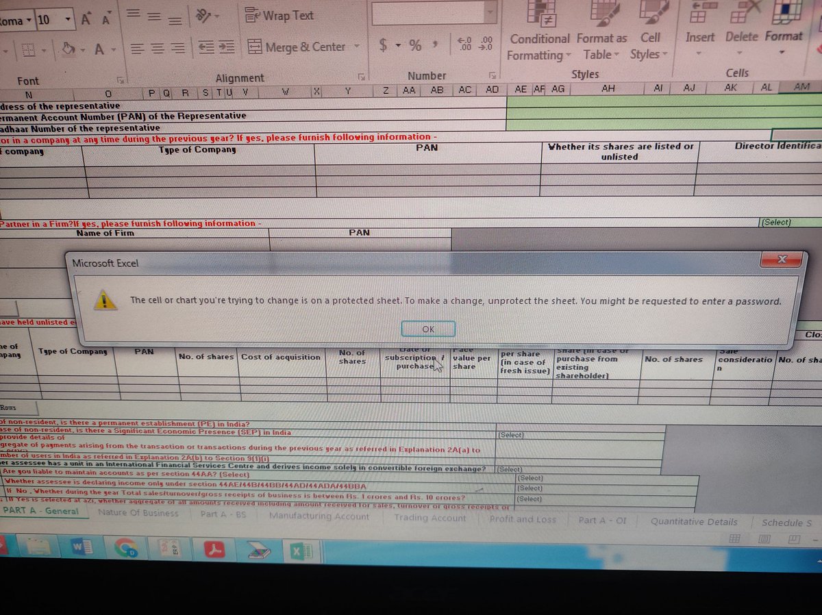 cadaya2011's tweet photo. AY 22-23 ITR 3 filing updated return but director details yes no not able to select and without that json not generated.what to do now plz suggest @IncomeTaxIndia https://t.co/agCzf1LxdD