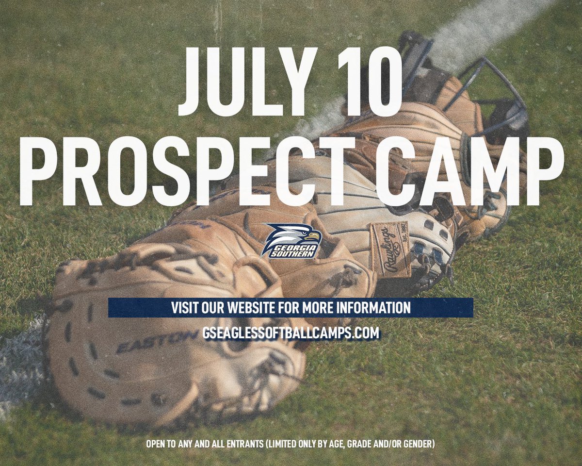 Calling all future Eagles 📞 Head to GSEaglesSoftballCamps.com for more information on our July 10 Prospect Camp! #HailSouthern