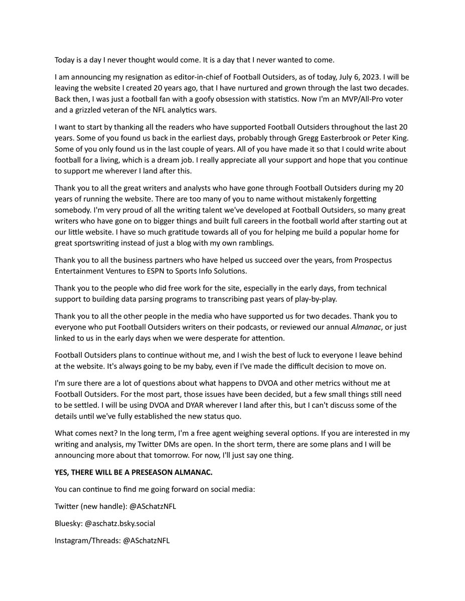 Aaron Schatz 🏈 tweet media