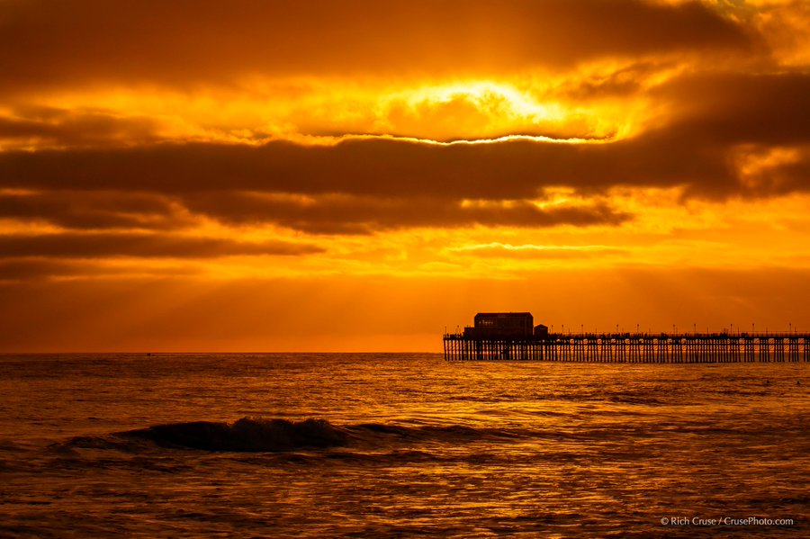Golden sunset in Oceanside.