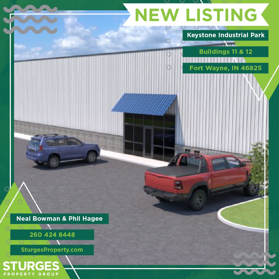 Two new industrial buildings will be available in the well-established Keystone Industrial Park. To be completed in 2024. Jump on the opportunity NOW to start or expand your business!
ow.ly/j0Ki50OZkAA

#sturgespropertygroup #commercialrealestate #fortwayne #newconstruction
