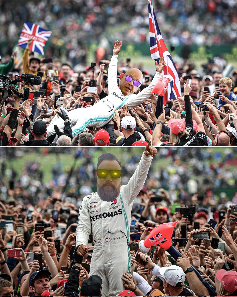 alert_redshirt's tweet photo. Richie and Schlongberg are huge in the UK. However they have been warned not to crowdsurf as there is a 70% chance of being groped by adoring fans. #Formula1GP #BritishGP #Petronas #MercedesAMG https://t.co/WRKxXxTEKu