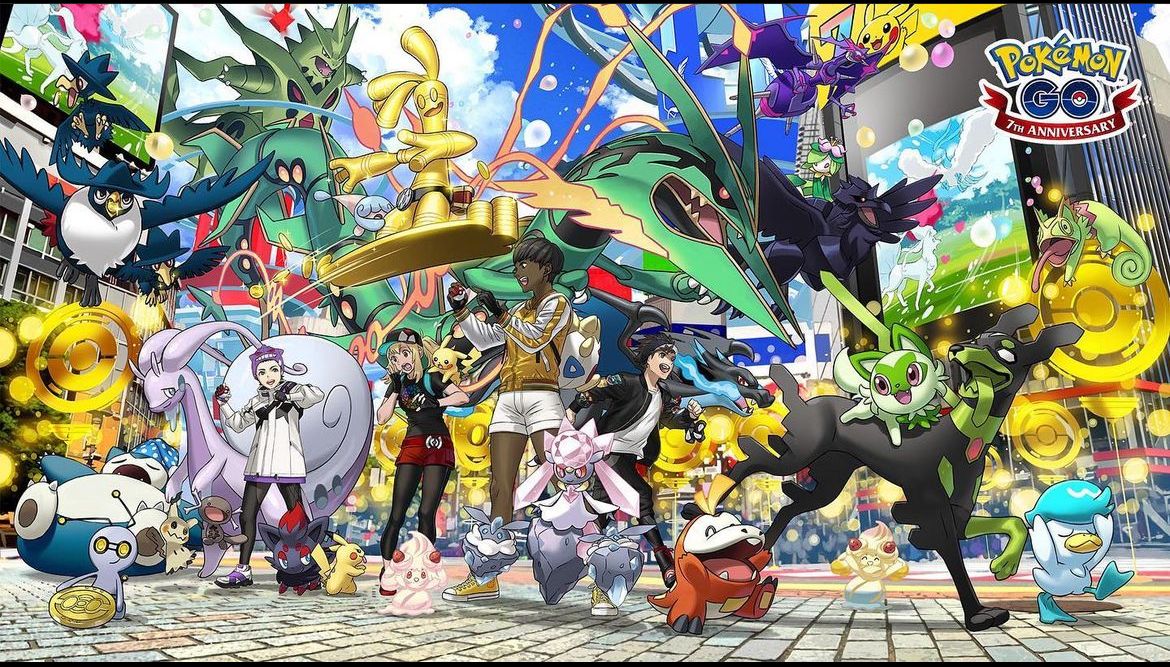 PokeDITTOx's tweet photo. Feliz séptimo aniversario #PokemonGO https://t.co/OutHJnmDSX