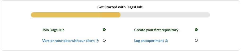 TheRealDagsHub's tweet photo. Time for DagsHub #dev_update! π¨βπ»πΆ
β
New Getting Started missions πΉοΈ
When you complete the missions you get a badge!
β
Showing MLflow experiments and DDA file uploads in the dashboard π₯οΈ
Stay tuned for more updates, a big one is coming soon π€« https://t.co/Mf7XnlJlap