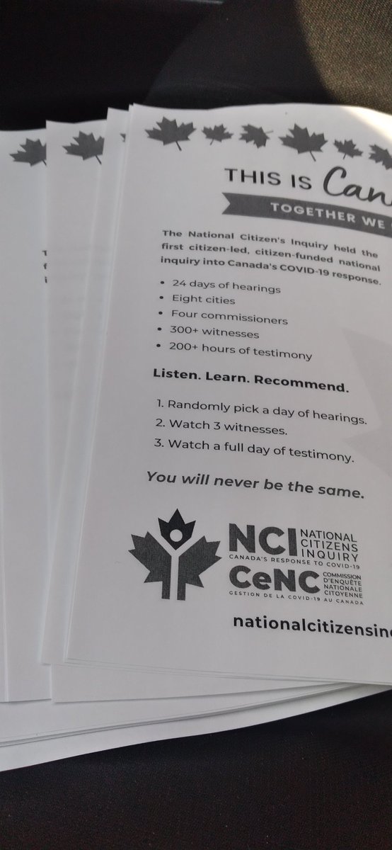 @Inquiry_Canada I'm on it this morning! @Inquiry_Canada

Many of us are still on forced indefinite leave of absence from hospitals suffering from staff shortages

cc:@uhcwo @UHCWBC @Shawnbuckleylaw

#NationalCitizensInquiry #NCI