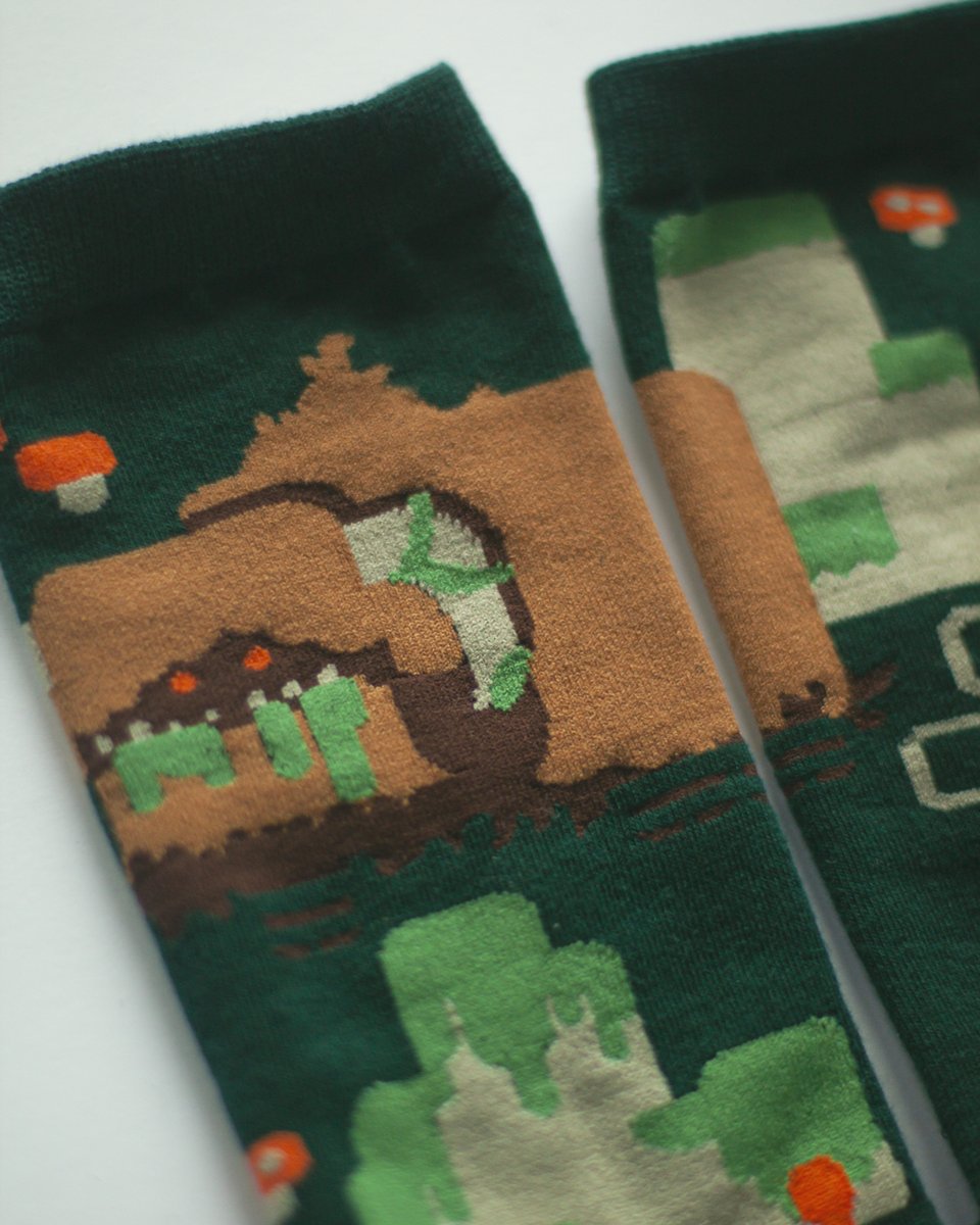 CeliaHousset's tweet photo. Mosshorn socks

Commission by @Hypixel Studios (subsidiary of @riotgames ) for their employee 2023 winter gift pack.
Pattern inspired by Hytale's universe and creatures.

#hypixelstudios #Hytale #mosshorn #socks #patterndesign #riot #riotgames #Merch #merchdesign #celiahousset https://t.co/bJWTuyiLhB