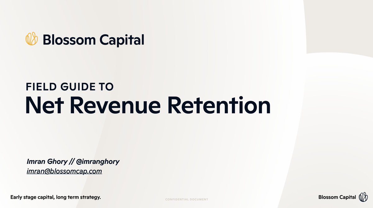 Net Revenue Retention is one of the most important metrics for tech companies, but it's also one that's often overlooked or misunderstood by early-stage founders.

So super-excited to be publishing our field guide to NRR which not only covers the "what" but also the "why"