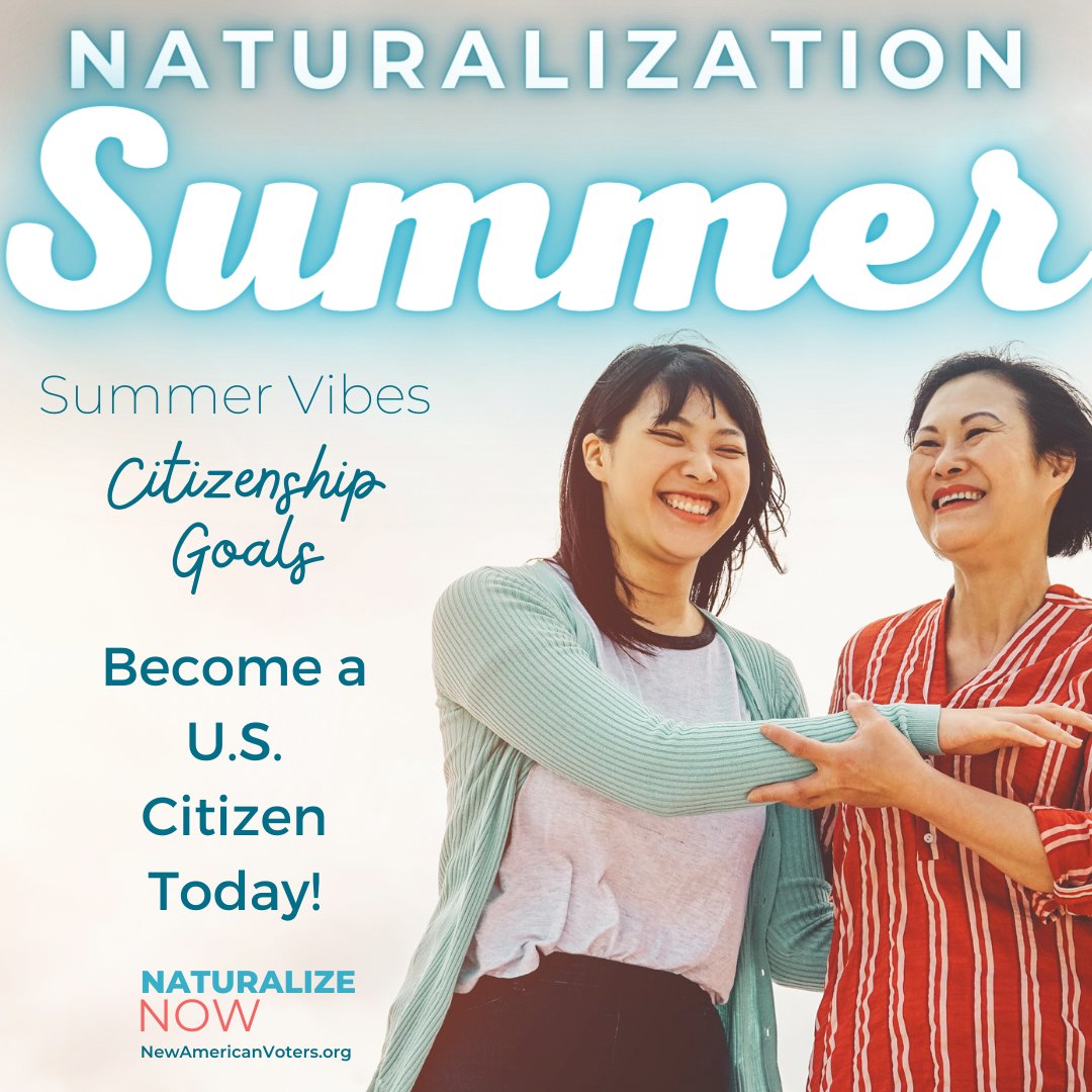 Escape into the beauty of summer with the knowledge that as a U.S. citizen, you can provide a secure future for your family. 🌞🇺🇸 Embrace Naturalization Summer &amp; unlock the peace of mind that comes with access to a world of opportunities for your loved ones. 🌟💙 #NaturalizeNOW