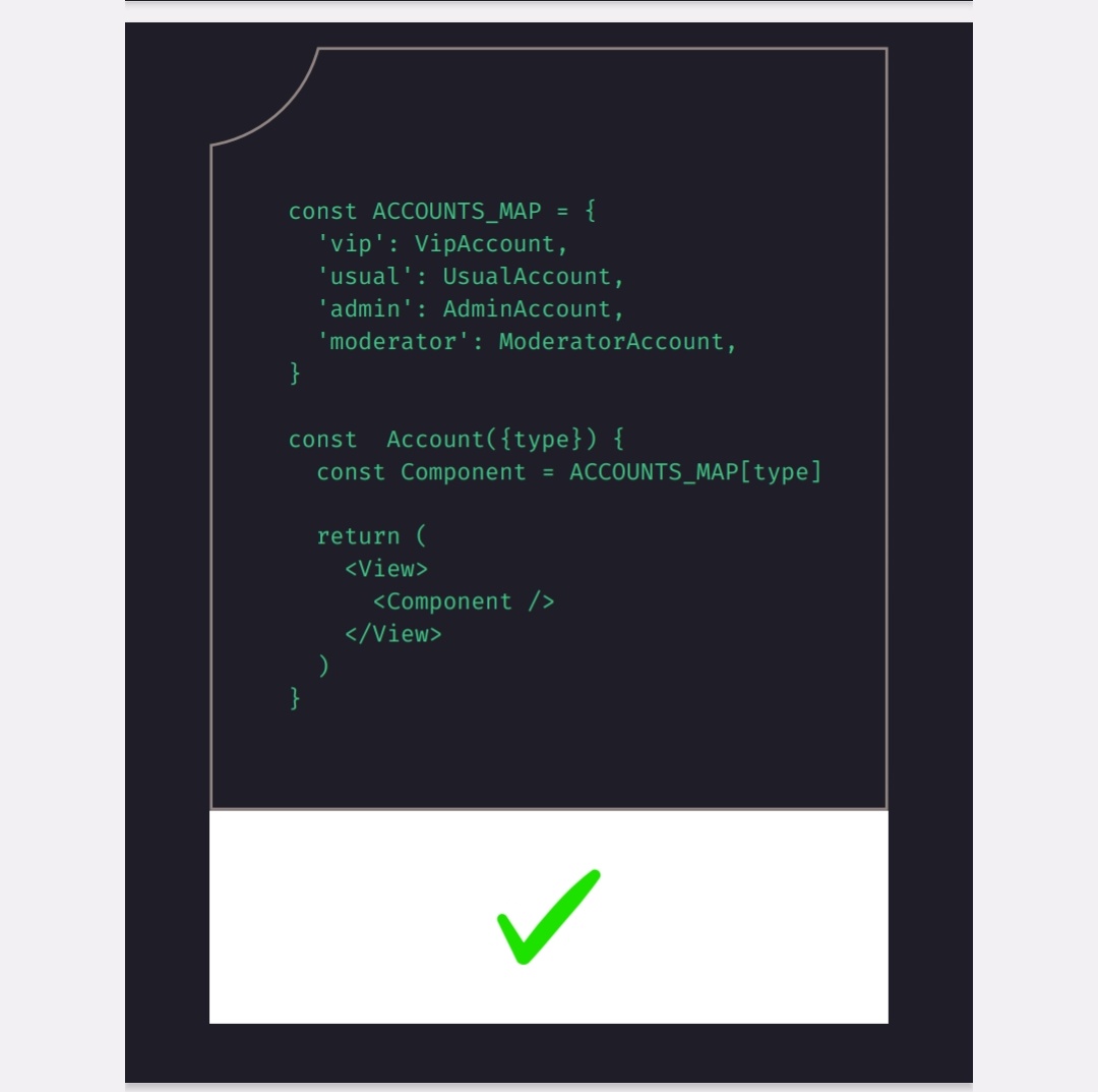akshay113am's tweet image. Use object map instead conditional rendering
#React #ReactNative #appoptimisation