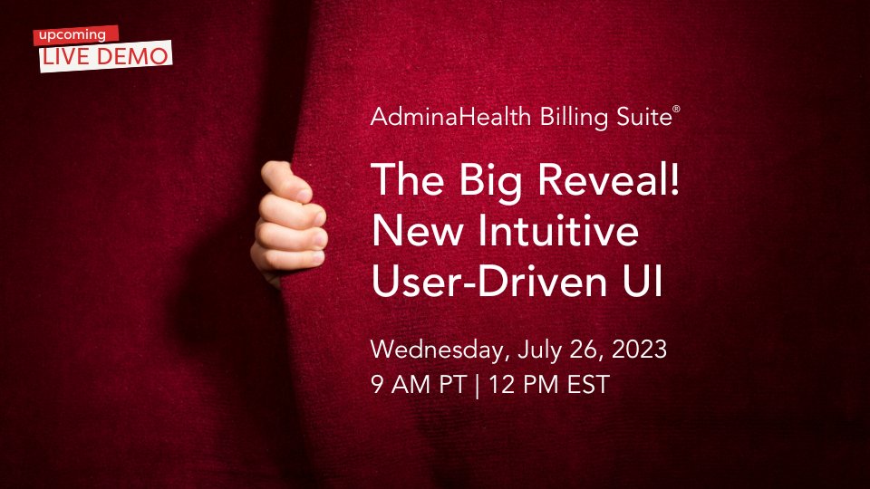 adminahealth's tweet photo. 🔮 Unveiling the Future: Experience Intuitive #BenefitsBilling Like Never Before! Live event 7/26 revealing the new intuitive user-driven UI! https://t.co/n3Wwosz0d4 #employeebenefits #billingreimagined #insurtech #SaaSolution #hr #insurancebrokers #insurancecarriers https://t.co/2xXBODbXv2