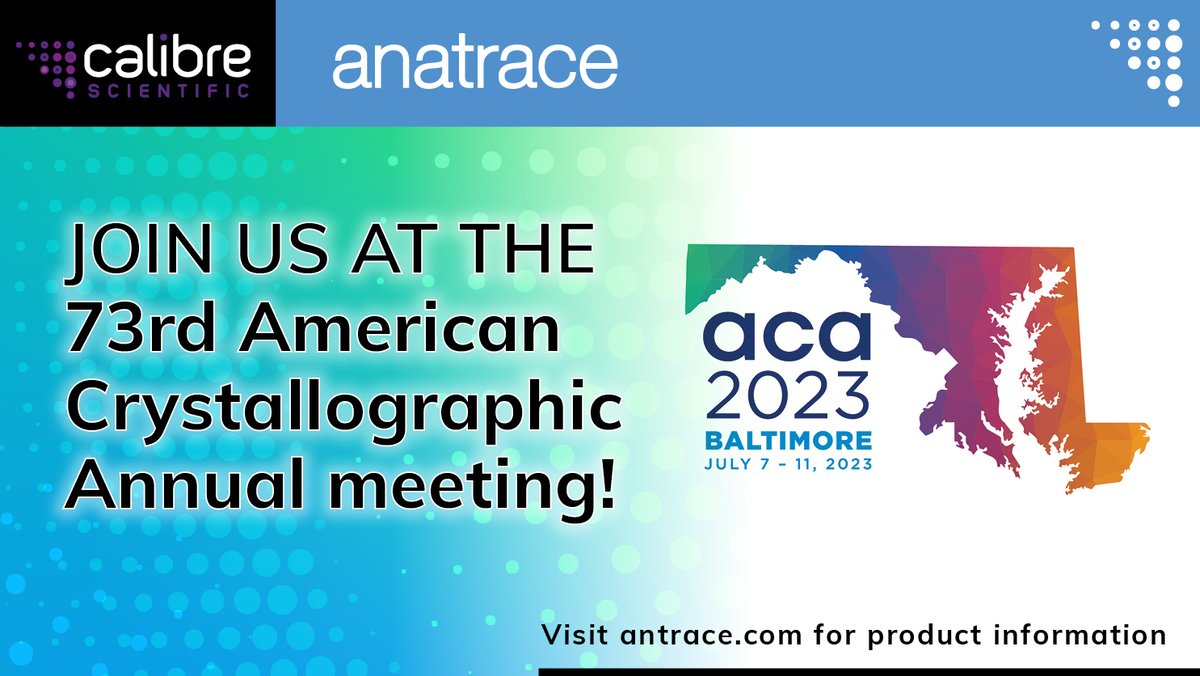 Anatrace Products, A Calibre Scientific Company (@anatraceprods) on Twitter photo We’re at the American Crystallographic Association (ACA) in Baltimore, Maryland, until July 12th, 2023. Stop by our booth 113 at Baltimore Marriott Waterfront.
#crystallization #custom # We’re at the American Crystallographic Association (ACA) in Baltimore, Maryland, until July 12th, 2023. Stop by our booth 113 at Baltimore Marriott Waterfront.
#crystallization #custom #