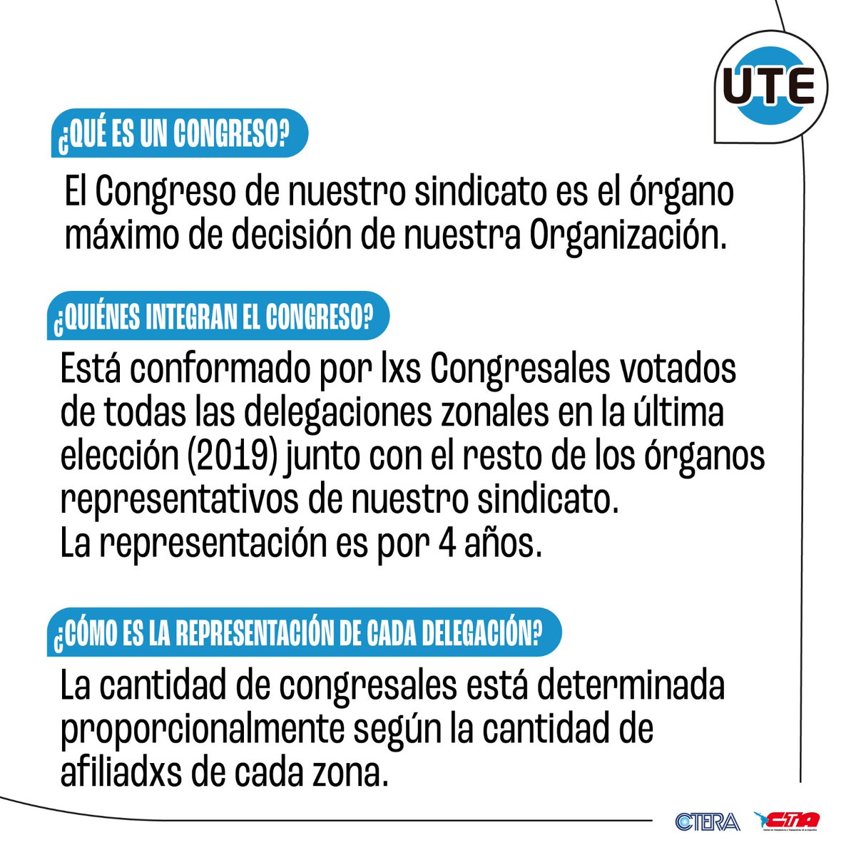 utectera's tweet photo. Congreso UTE. 

Nuestra organización decide democráticamente 👇🏼 https://t.co/srsfgd3hCB