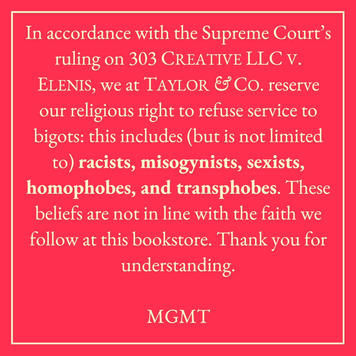 Taylor & Co. Books tweet media