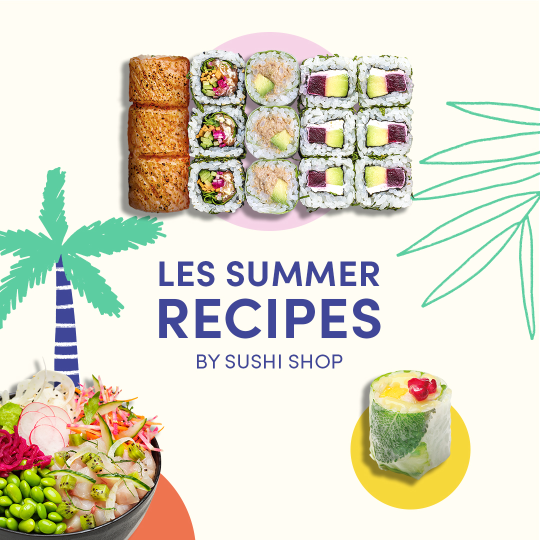Pour cet été, nos chefs ont imaginé 3 recettes, garanties 100% gourmand et fraîcheur ! 🤩
Une sushi box, un roll sucré &amp; un poke sont à déguster sous les beaux jours d'été ☀️ #SushiShop