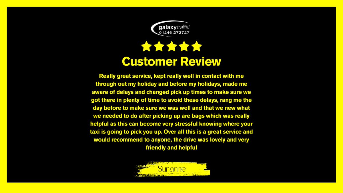 Don't just take our word for it! 🤷

We make getting home from your trip much easier! ✅

#customerreview #chesterfield #chesterfieldbusiness #chesterfieldtaxi #chesterfieldtaxi #derbyshire #airportruns #taxiuk #taxiservice