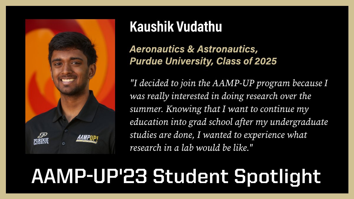 Junior @PurdueAeroAstro student Kaushik Vudathu works with Prof. Brett Savoie on #energetics modeling. He joined AAMP-UP to experience lab research prior to pursuing graduate studies.