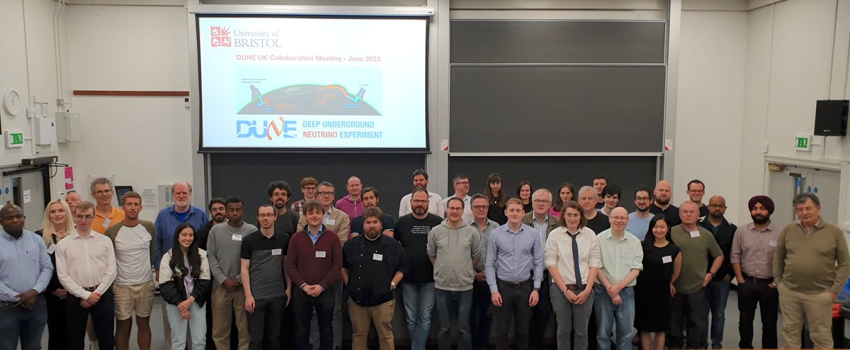DUNEScience's tweet image. The DUNE UK Collaboration met this week at @BristolUnil. Discussions of APA production, data-acquisition, and physics/software took place. #dunescience