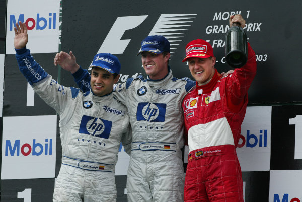 Há 20 anos Ralf Schumacher (Williams) venceu o GP FRANÇA 2003. Juan-Pablo Montoya (Williams) foi o 2º e Michael Schumacher (Ferrari) o 3º.

#F1 #Formula1 #FranceGP #GPFrance #FrenchGrandPrix #2003F1 #RacingHistory #MotorsportMemories #ThrowbackThursday #F1Throwback #F1History