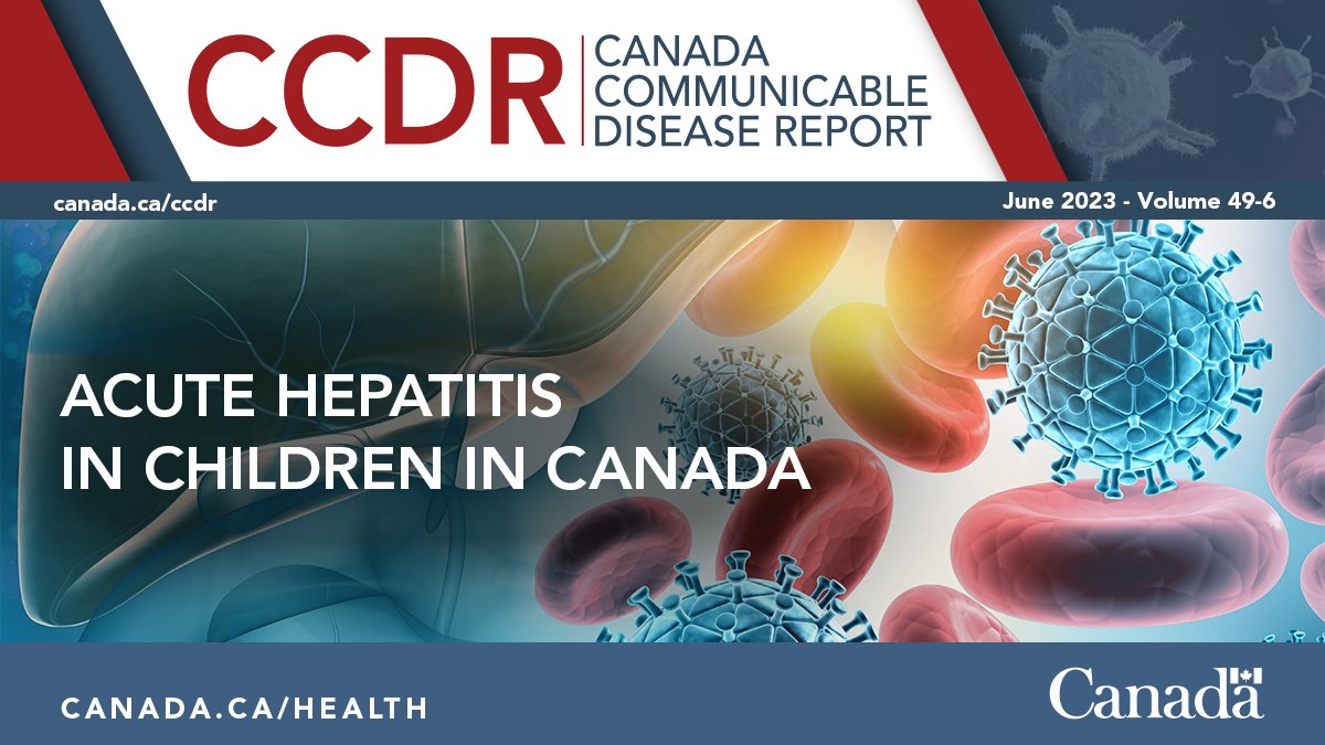 GovCanHealth's tweet photo. The latest issue of the Canada Communicable Disease Report focuses on #AcuteHepatitis in children in Canada. Read it here: https://t.co/r1JF3cjCSf
#CCDReport https://t.co/HLnwc3Q1Xv