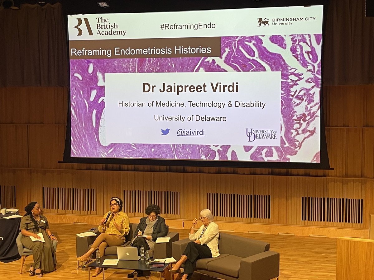 Our first speaker at #ReframingEndo is @jaivirdi who is talking about the value and importance of disability theories and approaches to understanding and reframing #endometriosis as a chronic illness.
