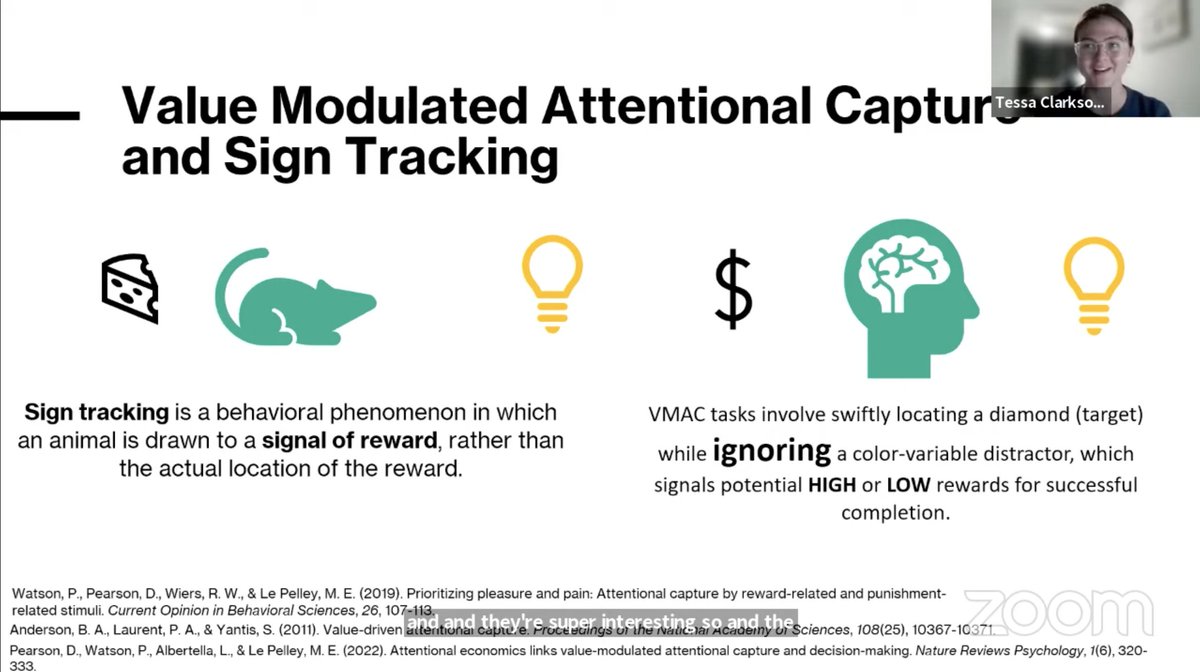 BeOnlineConf's tweet image. How distracting are non-target stimuli? 👁 @tessaclarkson from @UQPsych measured distraction effects using #mousetracking and click responses in a #VMAC task designed to assess the influence a stimulus has on #attention 🧠#visionscience #BeOnline