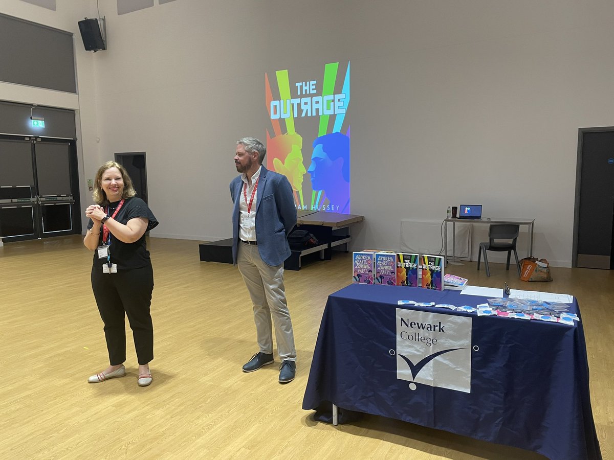SuthersSchool's tweet photo. On Tuesday, students in Year 8 and 9 were fortunate to attend an author workshop by @WHusseyAuthor organised as part of our community link with @NewarkBookFest. Students were able learn about how to take inspiration from historical events and apply them to story writing in a.. https://t.co/P9jXotdX33