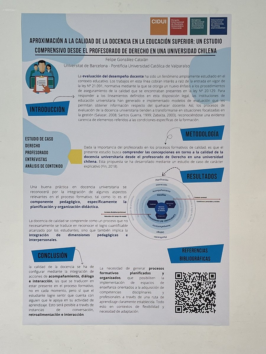 Avui presentem pòster al #CIDUI2023. Qualitat de la docència universitària en el grau de Dret. <a href="/UB_GREAV/">GREAV</a>