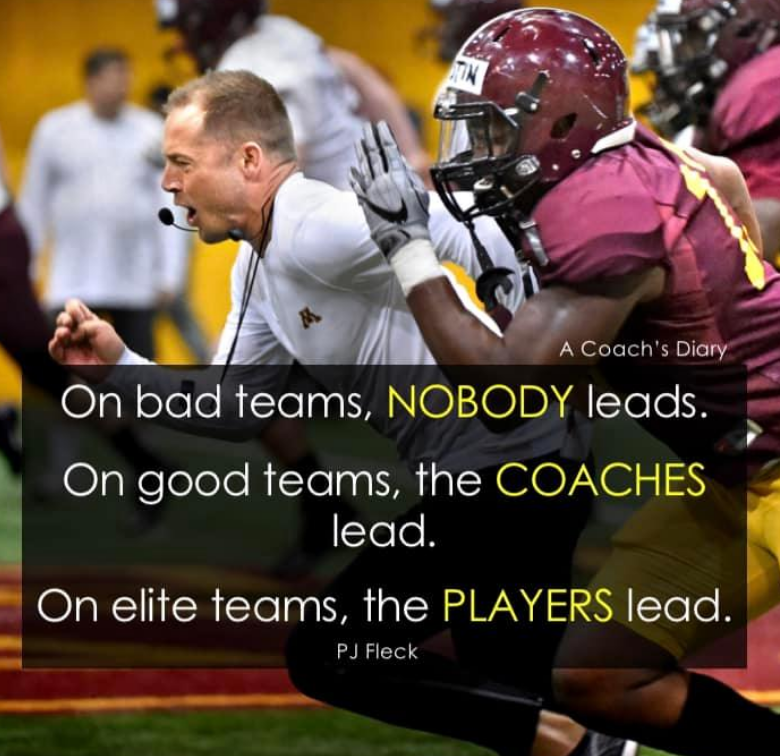 'Culture doesn't change when a coach tells a player he's wrong. It changes when players tell other players: no that's not how we do things here.' - Jeff Hecklinski