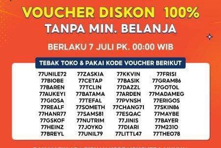 taechanmatcha's tweet photo. KODE VOUCHER DISKON 100%
Buat nanti malemmm 7.7
Banyak kode togel
#shopee7.7 #ShopeeTH77 https://t.co/knoqzXKXjI