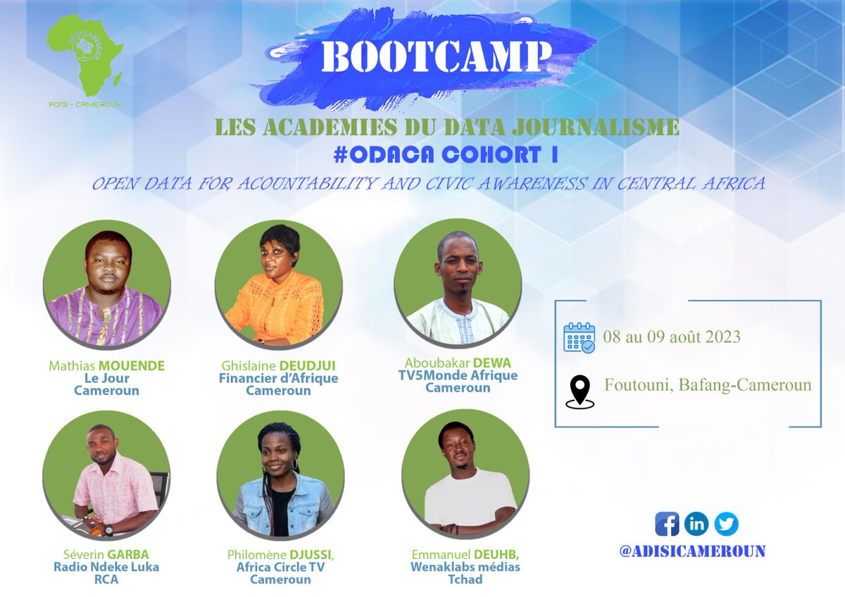 KAMTCHANG1's tweet photo. Le #bootcamp des boursiers de la cohorte1 d'#ODACA aura lieu à NONENA Mountain Ranch à l'Ouest du #Cameroun. Allier nature et travail....
#opendata
#datajournalism
@WenakLabs https://t.co/u2Tuhgcnat