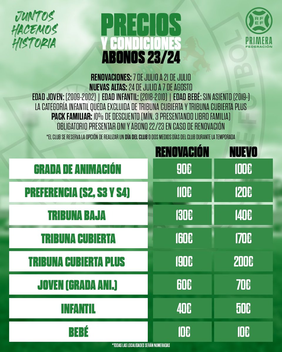 AntequeraCF's tweet image. 🎫 Campaña de abonados 23/24

📜 𝐉𝐔𝐍𝐓𝐎𝐒 𝐇𝐀𝐂𝐄𝐌𝐎𝐒 𝐇𝐈𝐒𝐓𝐎𝐑𝐈𝐀 ⚪️🟢

ℹ️ Toda la información en antequeracf.es/abonos2324

#JuntosHacemosHistoria #SerDelAntequera