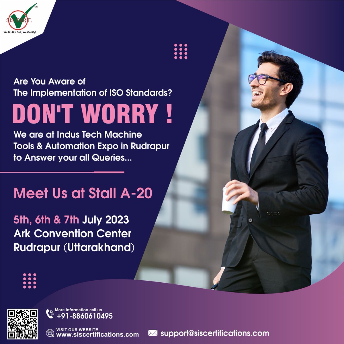 siscert's tweet image. #IndusTech Machine Tools &amp;amp; Automation Expo in #Rudrapur is a great opportunity to learn more about ISO standards &amp;amp; its significance for any #business.
Lets start  conversation at STALL NO: A-20
Contact no.- +91-8860610495
#SISCertifications #uttarakhand #ISO #events #opportunity