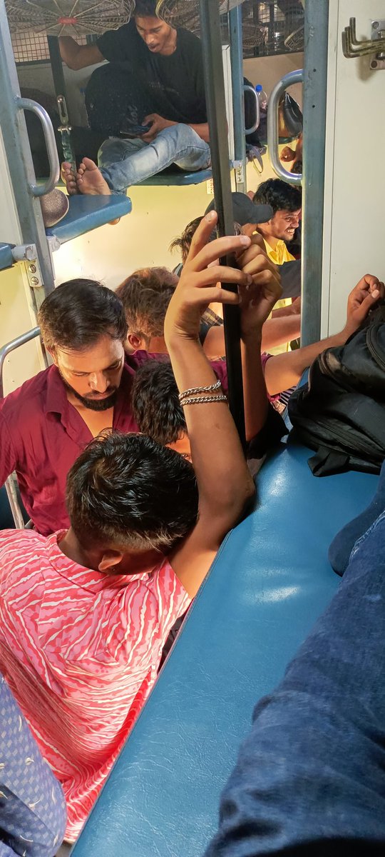 imDBansal's tweet photo. This is the real image of @IRCTCofficial @AshwiniVaishnaw .
This pic is from a reservation coach. 
General public does not want vande Bharat but to increase the quality of existing railways. Not everyone travels in super expensive vande Bharat trains.
My PNR is 2363442804 https://t.co/XuDhSqcl33
