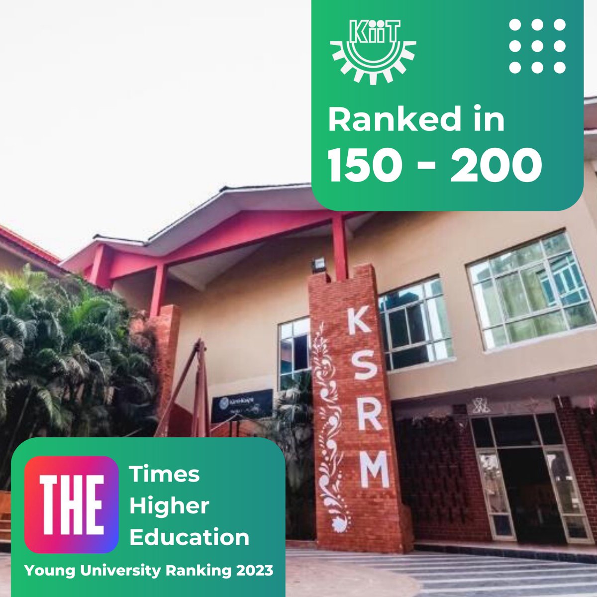 KIIT Shines in Times Higher Education Young University Rankings 2023!

#ksrmbbsr #kiit #TimesHigherEducation #University #Bhubaneswar #Odisha