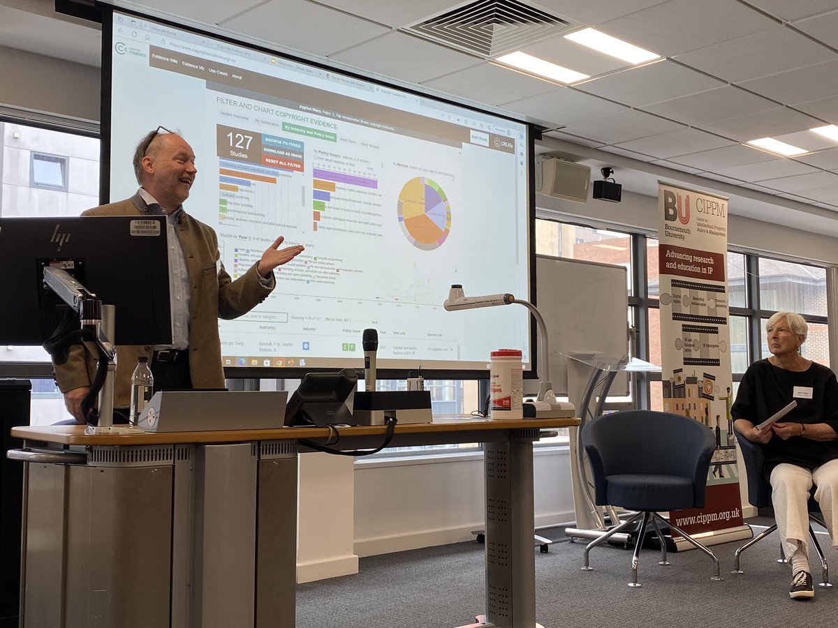 cippm's tweet photo. Delighted to host the #SERCI conference hosted by @cippm co-Director Ruth Towse. On first panel is @copyrightcentre director @OldNewsFMK presenting the insightful #copyright wiki @hlbu7 @LawTechGadget https://t.co/wEvKu8tG8e