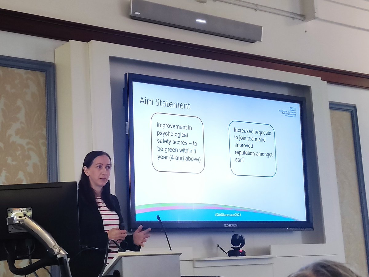 WHHQualityAcademy (@whhqualacademy) on Twitter photo <a href="/whhrespphysios/">WHHRespPhysios</a> <a href="/WHHAHPResearch/">WHHAHPResearch</a>'s Jo Thomas starting off the WHH presentations speaking about Strategies to Improve Psychological Safety in the an Acute Therapy Team #QAShowcase2023 <a href="/whhrespphysios/">WHHRespPhysios</a> <a href="/WHHAHPResearch/">WHHAHPResearch</a>'s Jo Thomas starting off the WHH presentations speaking about Strategies to Improve Psychological Safety in the an Acute Therapy Team #QAShowcase2023