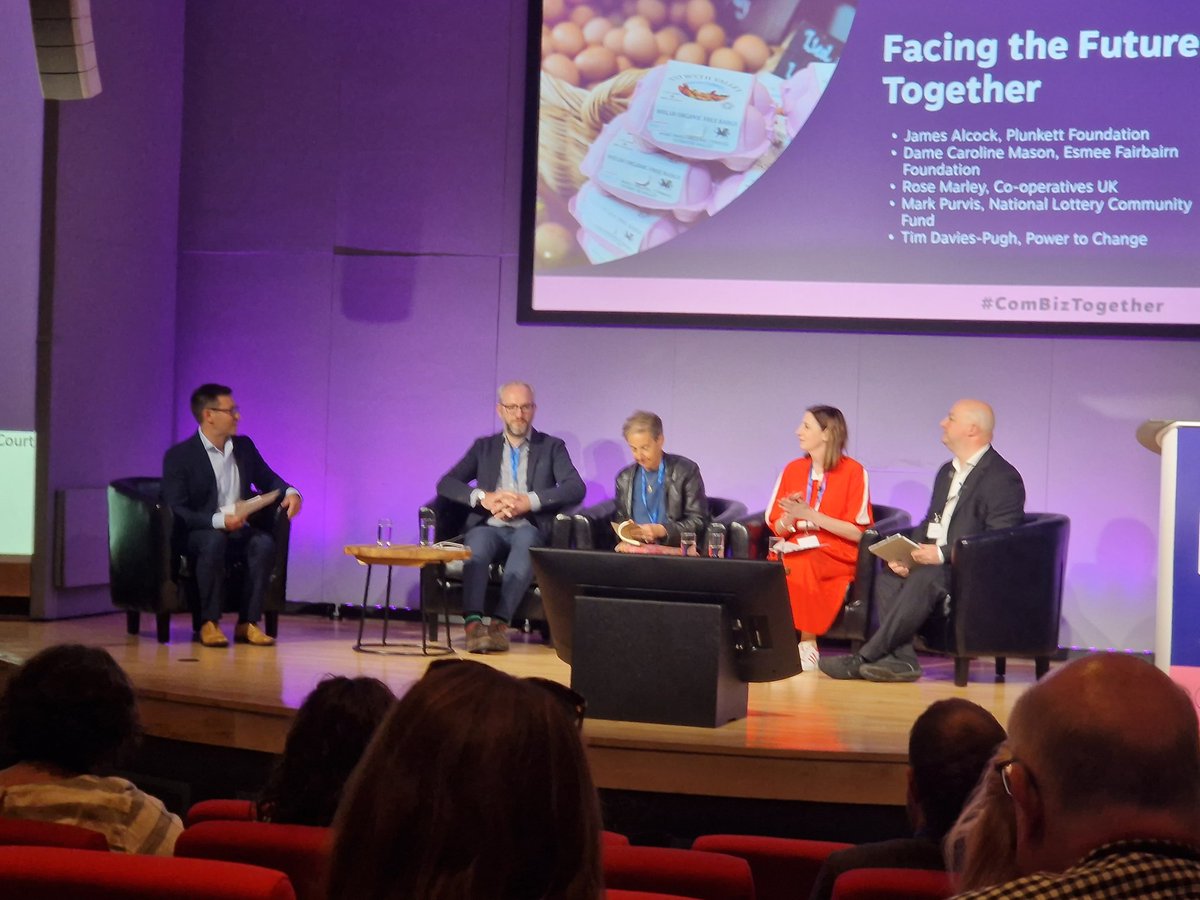 coop_finance's tweet photo. #Combiztogether Dame Caroline Mason @EsmeeFairbairn says #commbiz should be a solution to a new economy, diversity is really important to tackle the climate crisis, Community Business are a solution https://t.co/HPJeUZhuNe
